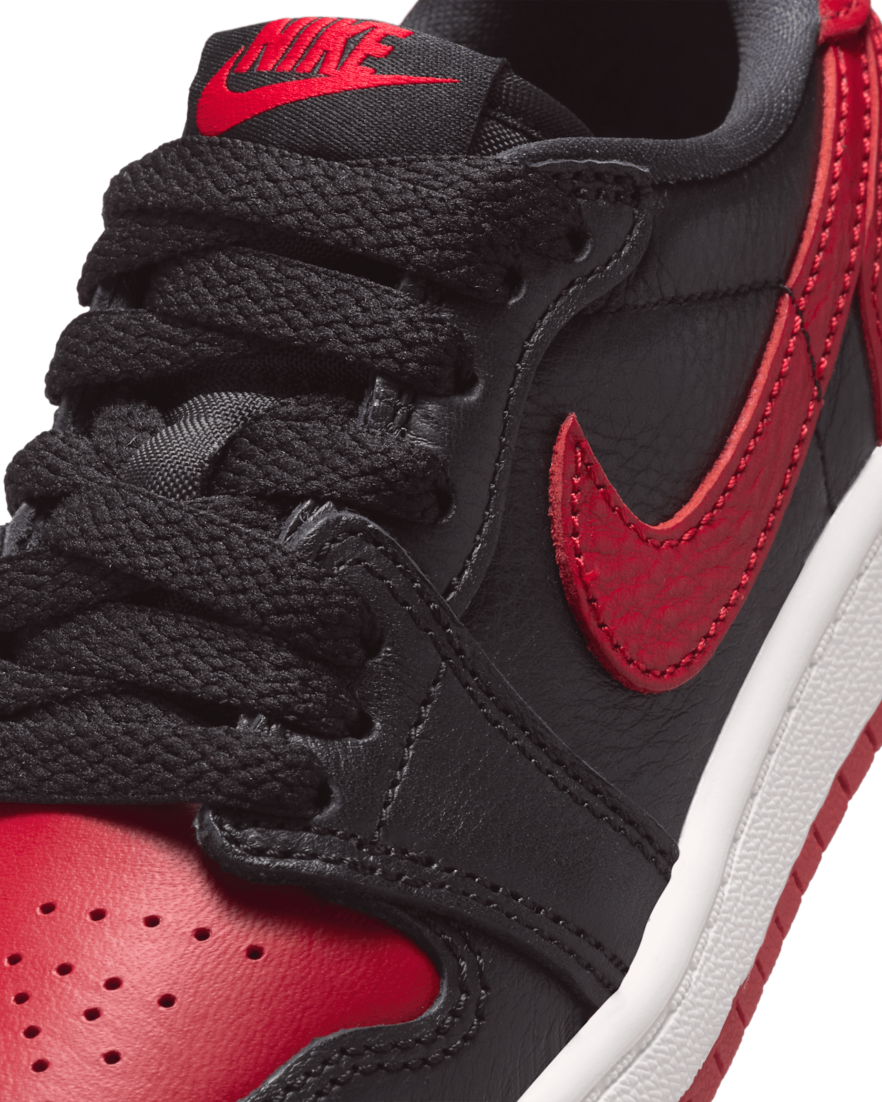 Little Kids' Jordan 1 Retro Low OG "Banned" 'Black and Varsity Red' Release Date