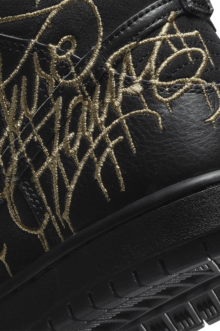 SB Dunk High x FAUST 'Black and Metallic Gold' (DH7755-001) Release Date.  Nike SNKRS