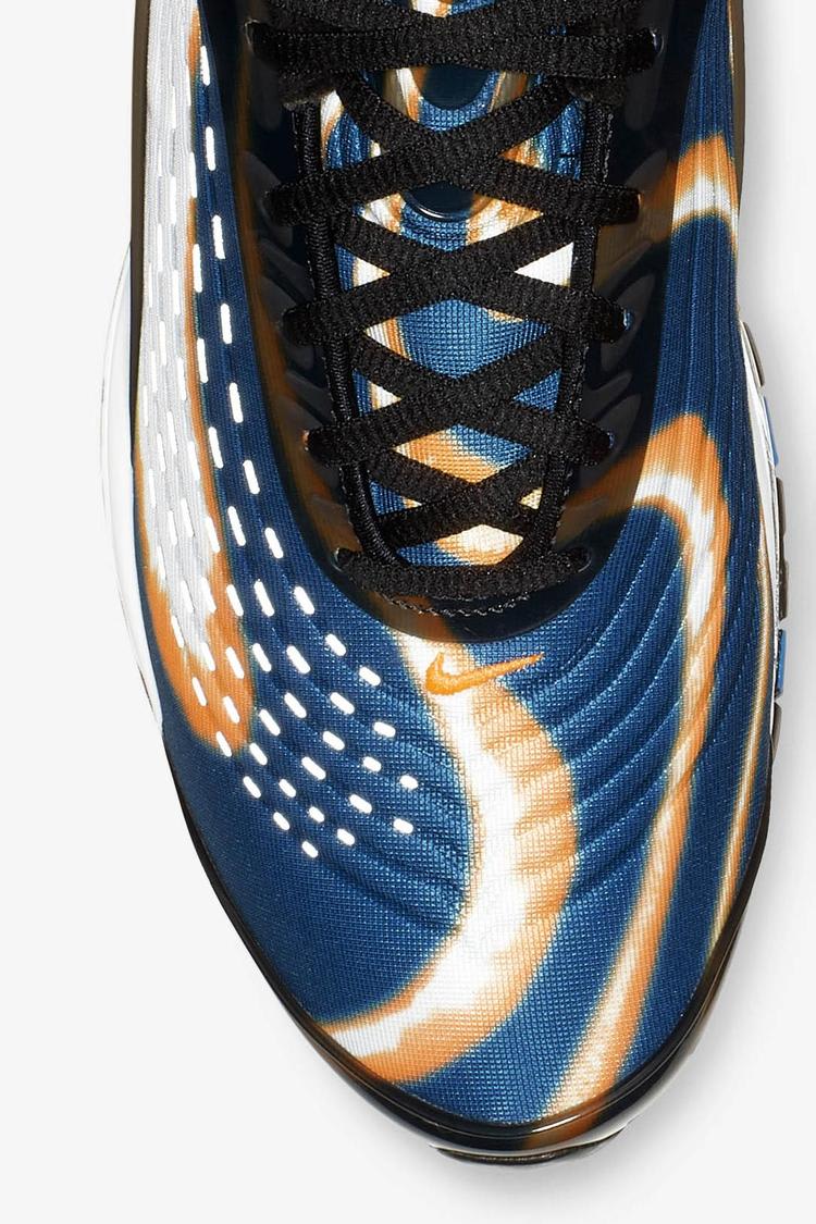 Nike air max deluxe blue grey orange & black best sale