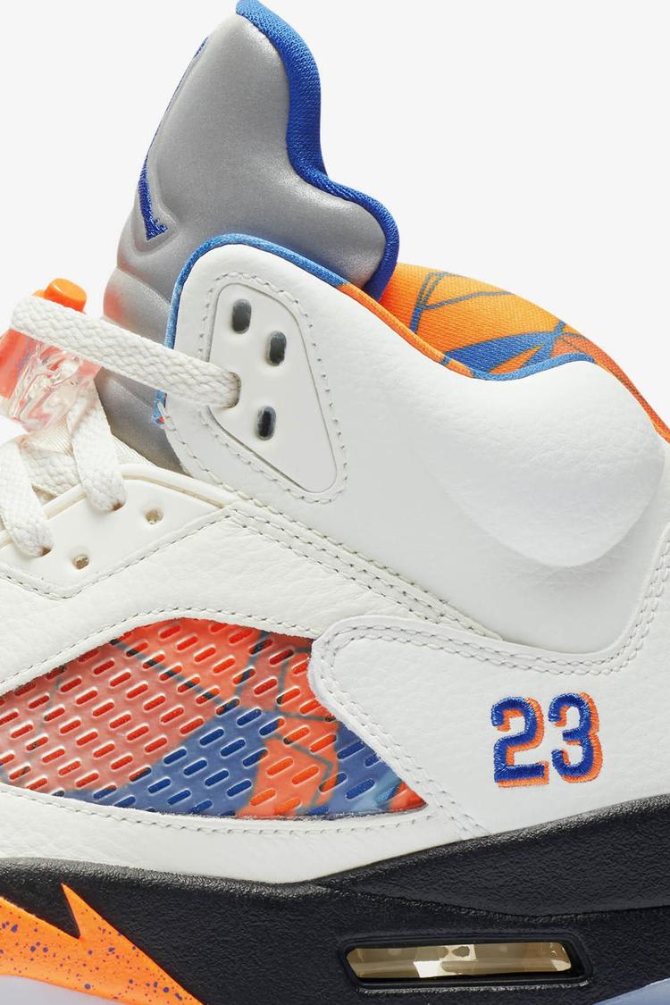 Jordan 5 blue orange best sale