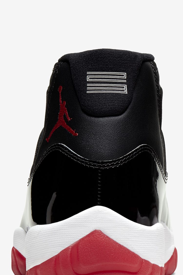 Nike air jordan 11 black red best sale