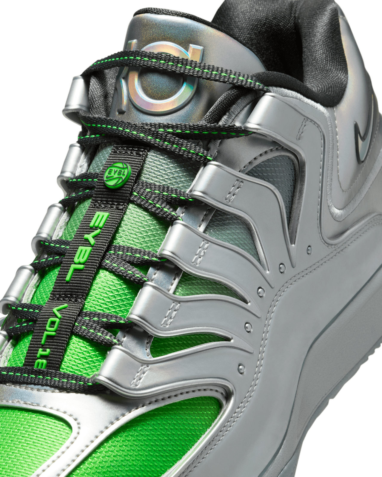 Fecha de lanzamiento de los KD18 "EYBL" "Metallic Silver and Green Strike" (IF2519-001) 