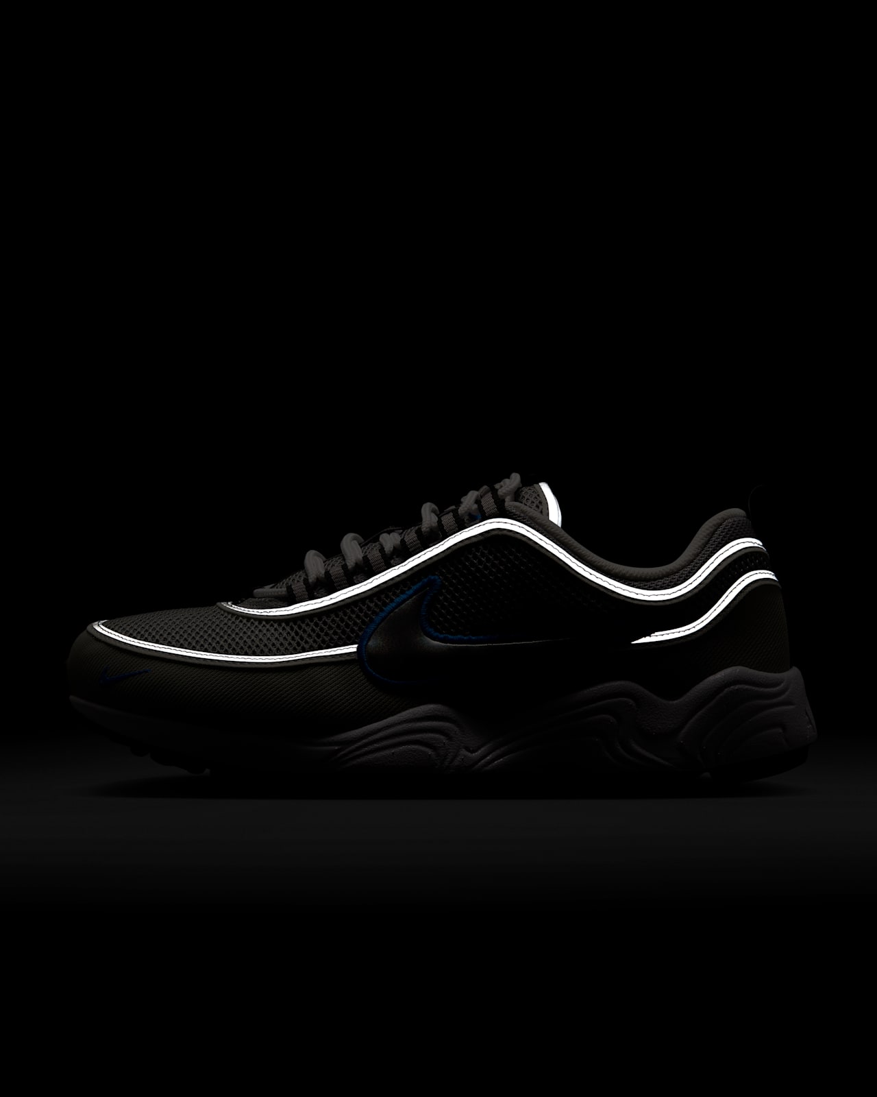 Air Zoom Spiridon 'Metallic Silver and Signal Blue' (HF9117-003) Release Date