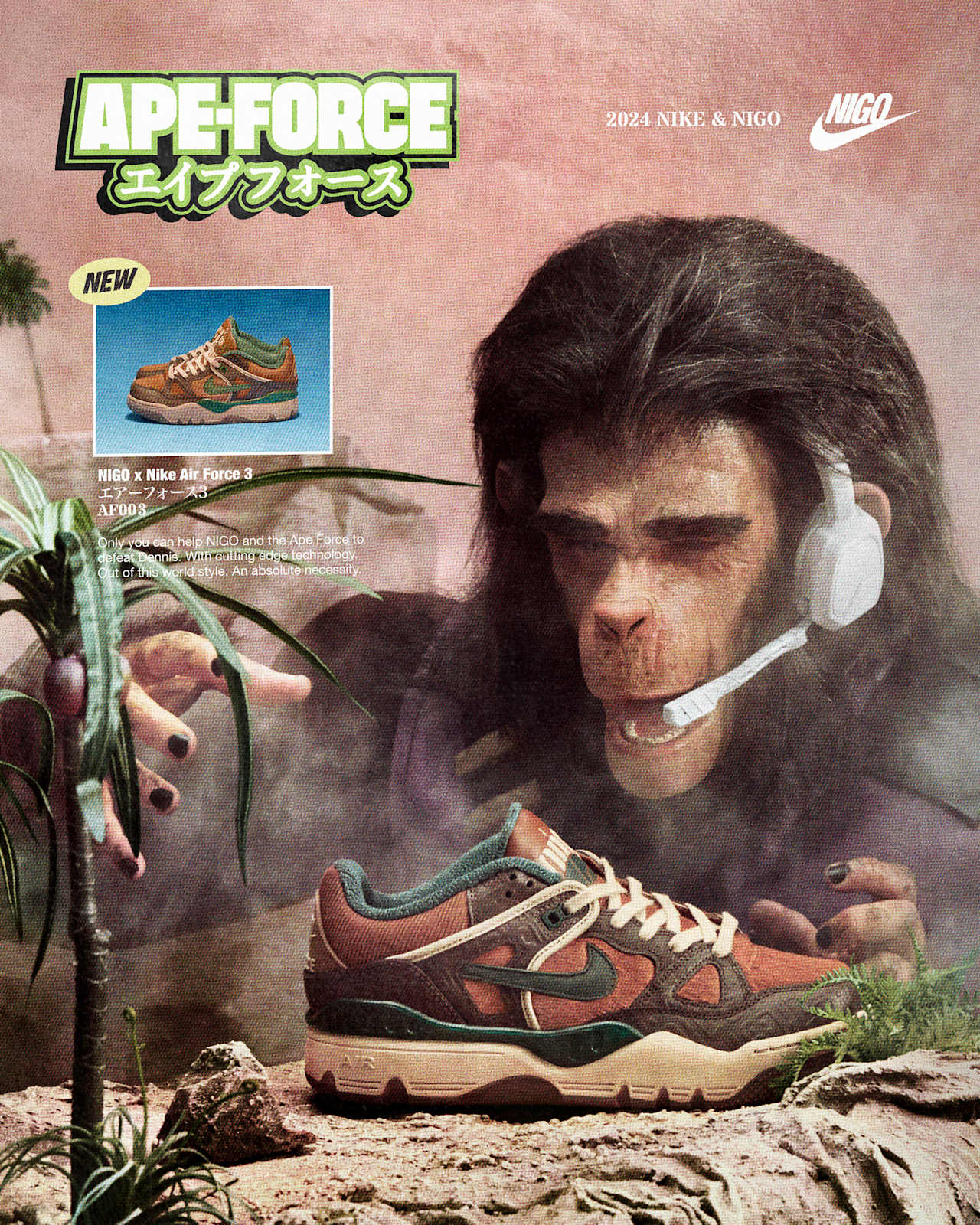 Fecha de lanzamiento de los Air Force 3 Low x Nigo "Baroque Brown and Pecan" (HQ0260-201)