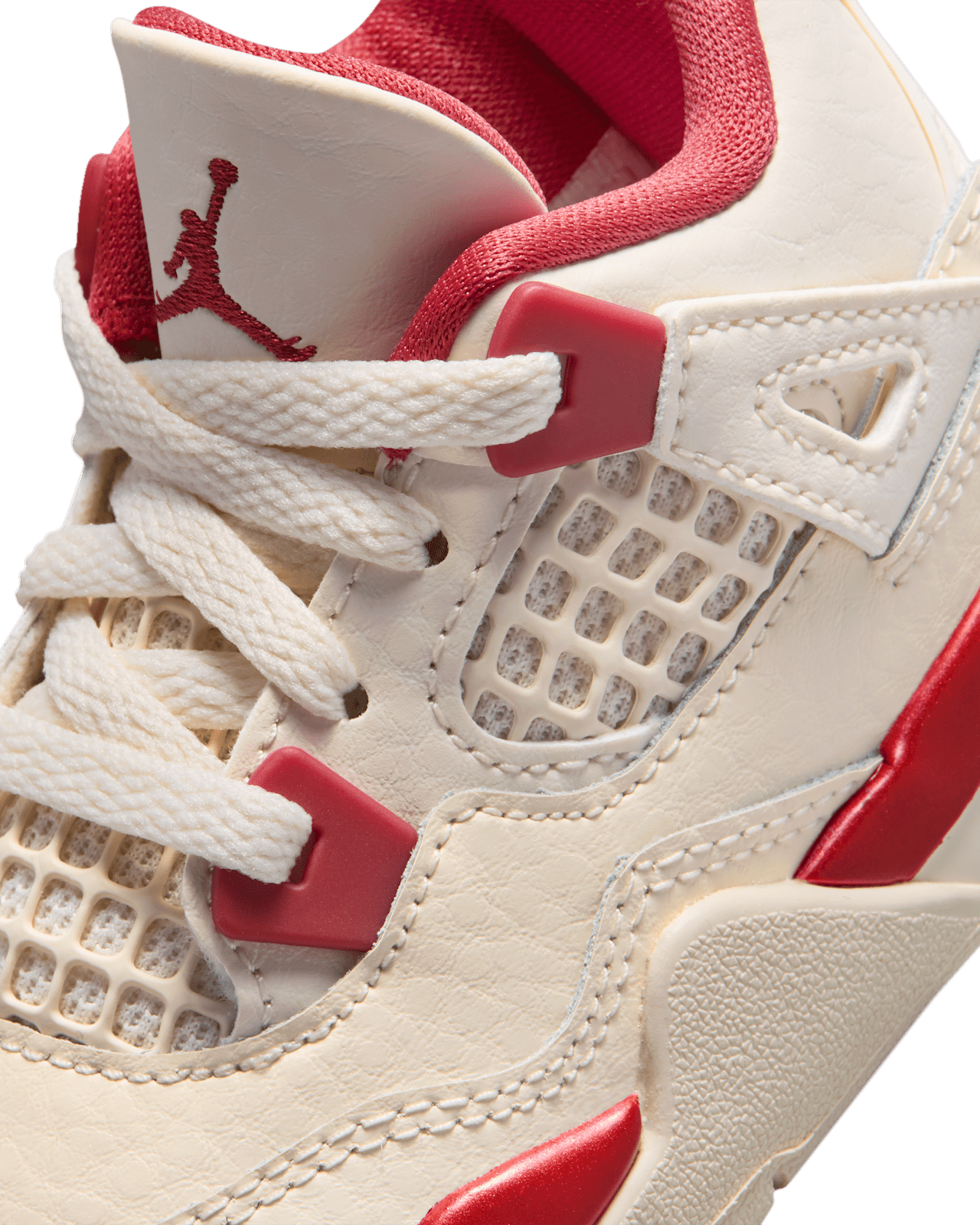 Toddler Jordan 4 'Pale Ivory and Tough Red' (HV4384-108)