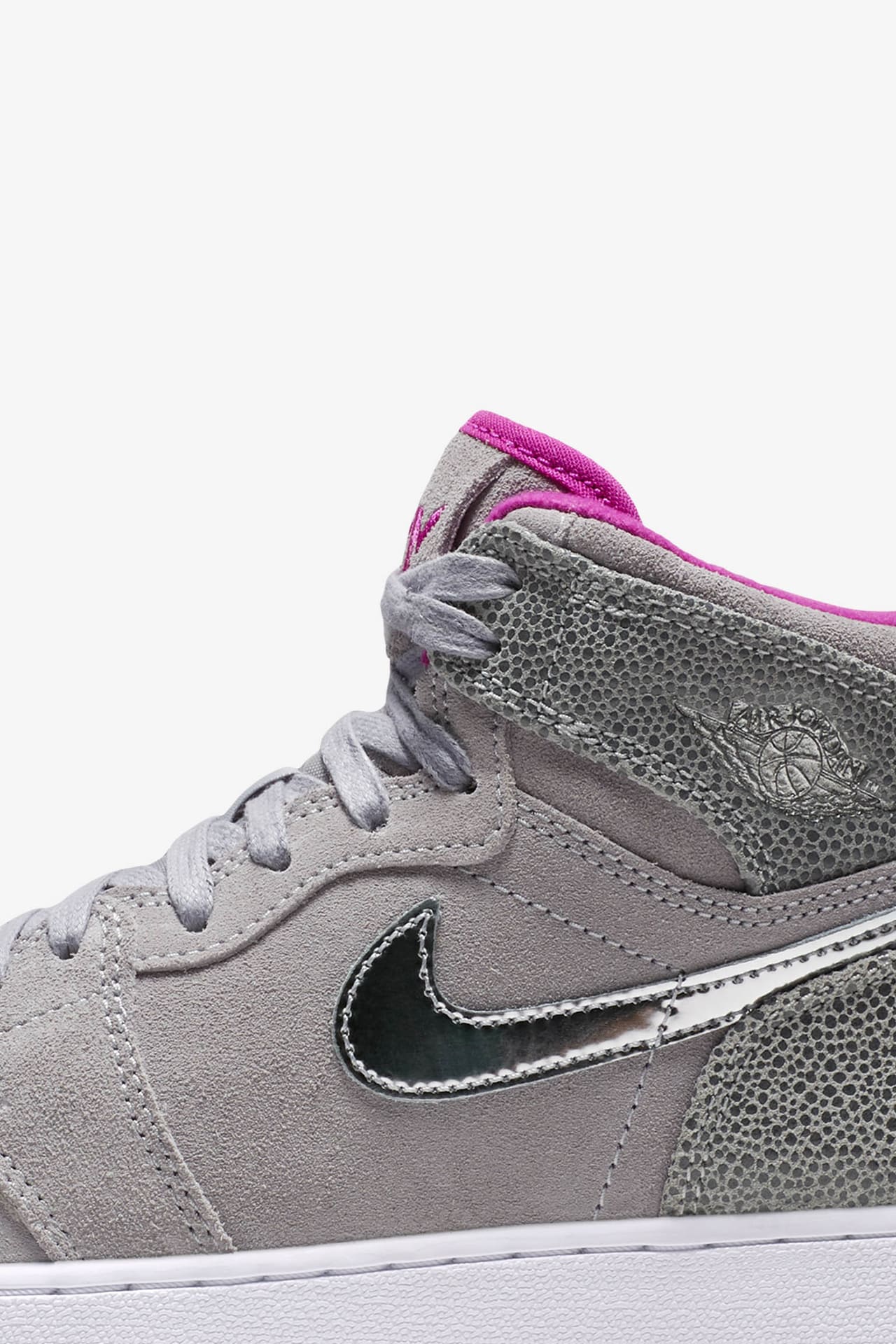 Girls' Air Jordan 1 Retro High 'Wolf Grey & Fuchsia Flash' Release Date