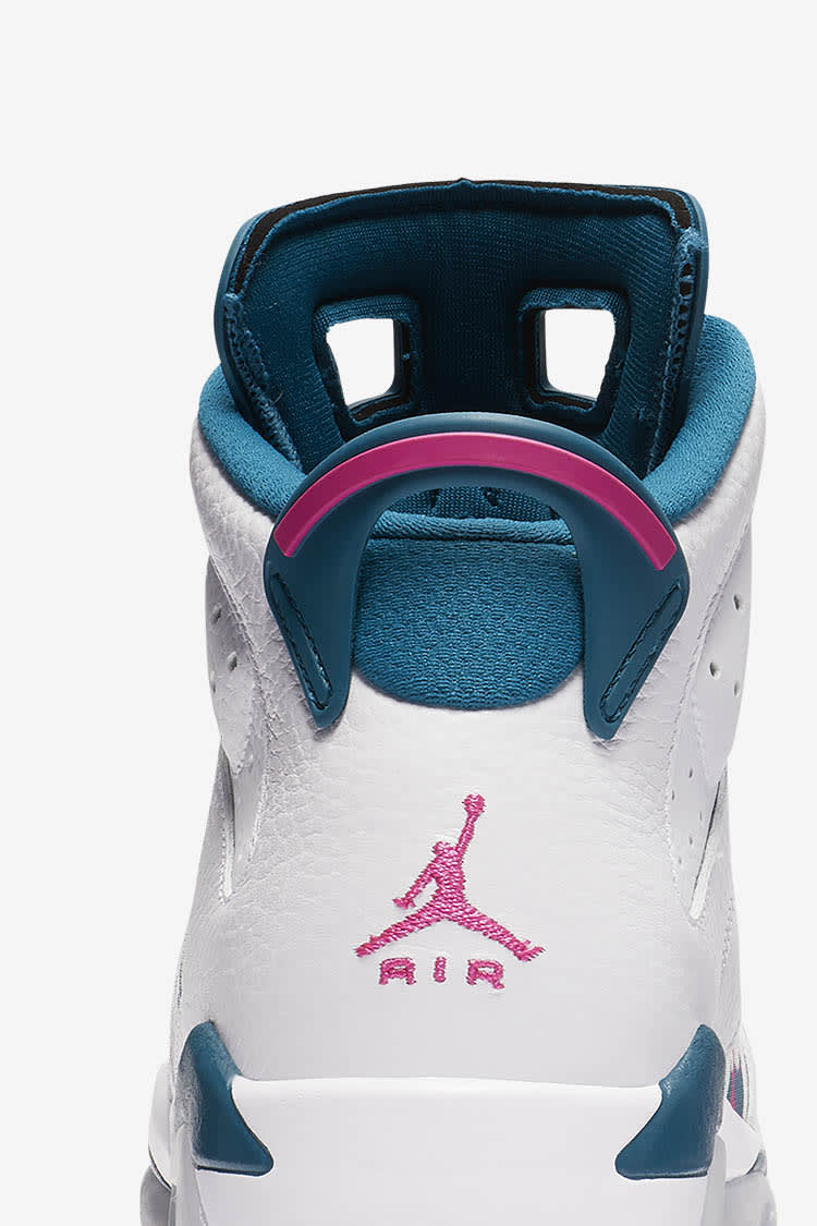 Big Kids' Air Jordan 6 'White & Green Abyss & Laser Fuchsia' Release Date