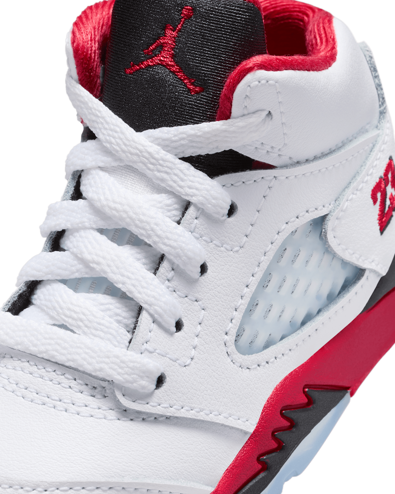 Toddler Jordan 5 'Fire Red' "Black Tongue" (HQ7981-101)