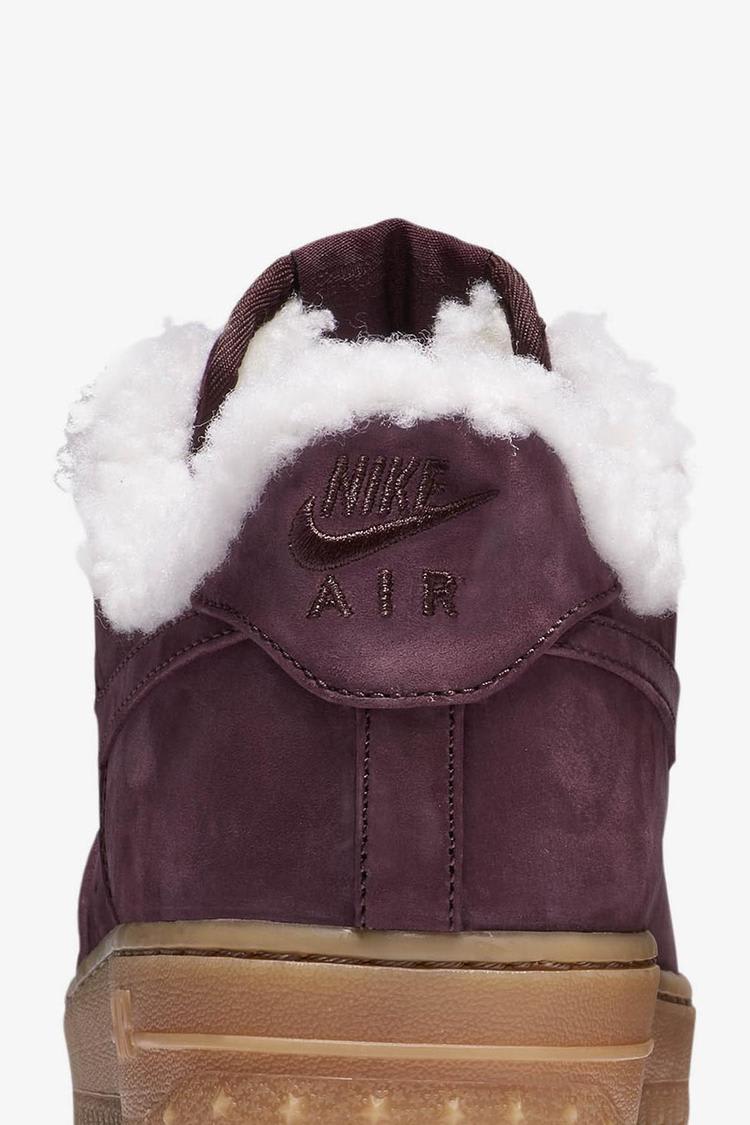 Nike Air Force 1 Premium Winter 'Burgundy Crush & Gum Light Brown' Release Date