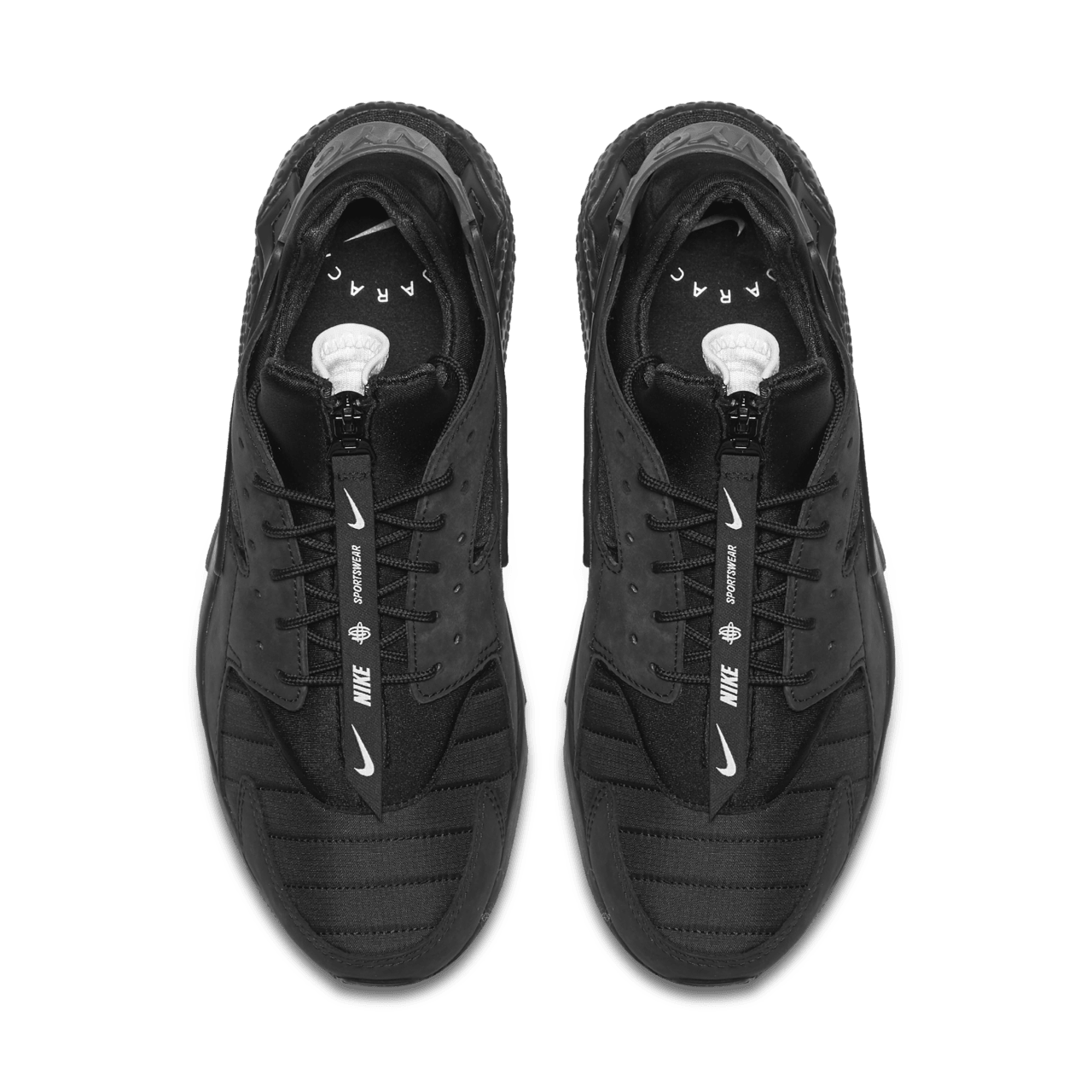 Nike huarache all black release best sale