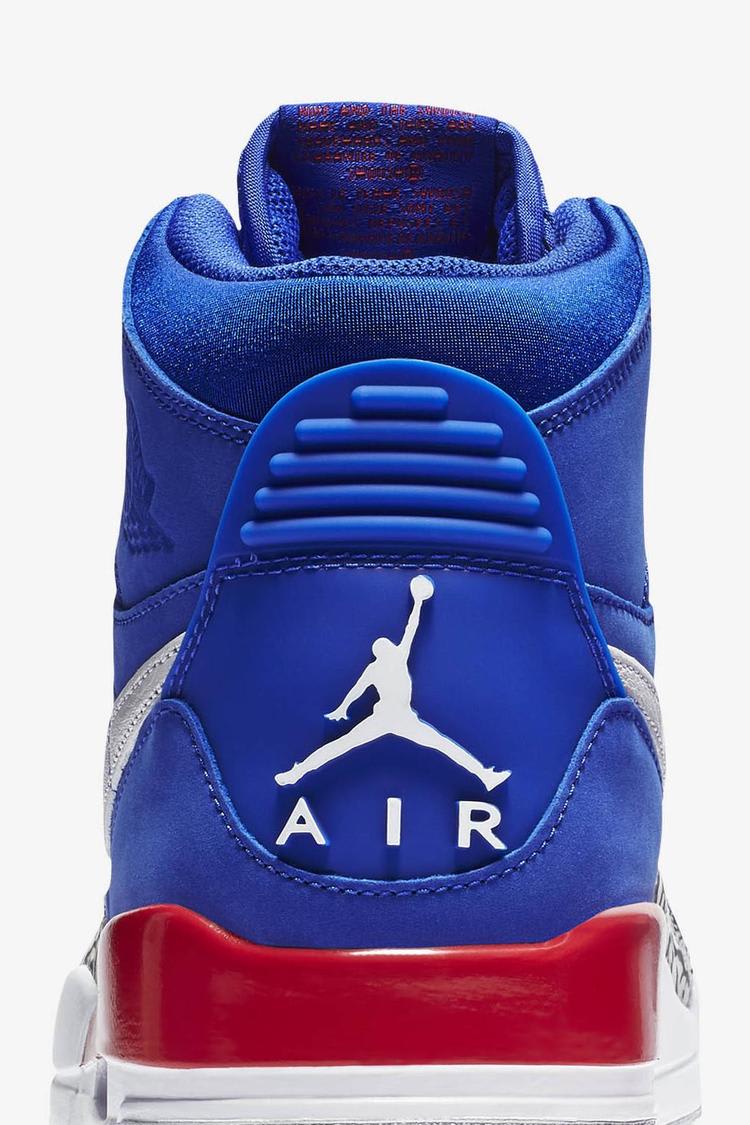 Red and blue jordans new on sale