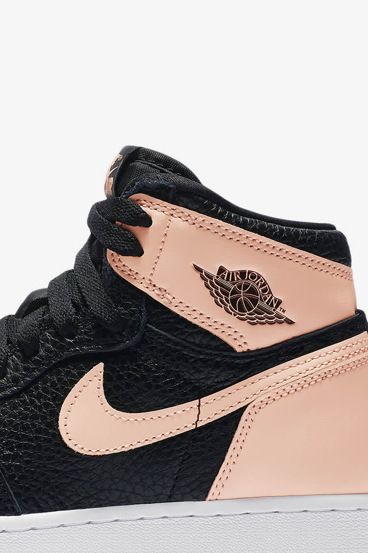 Nike jordans pink and black best sale