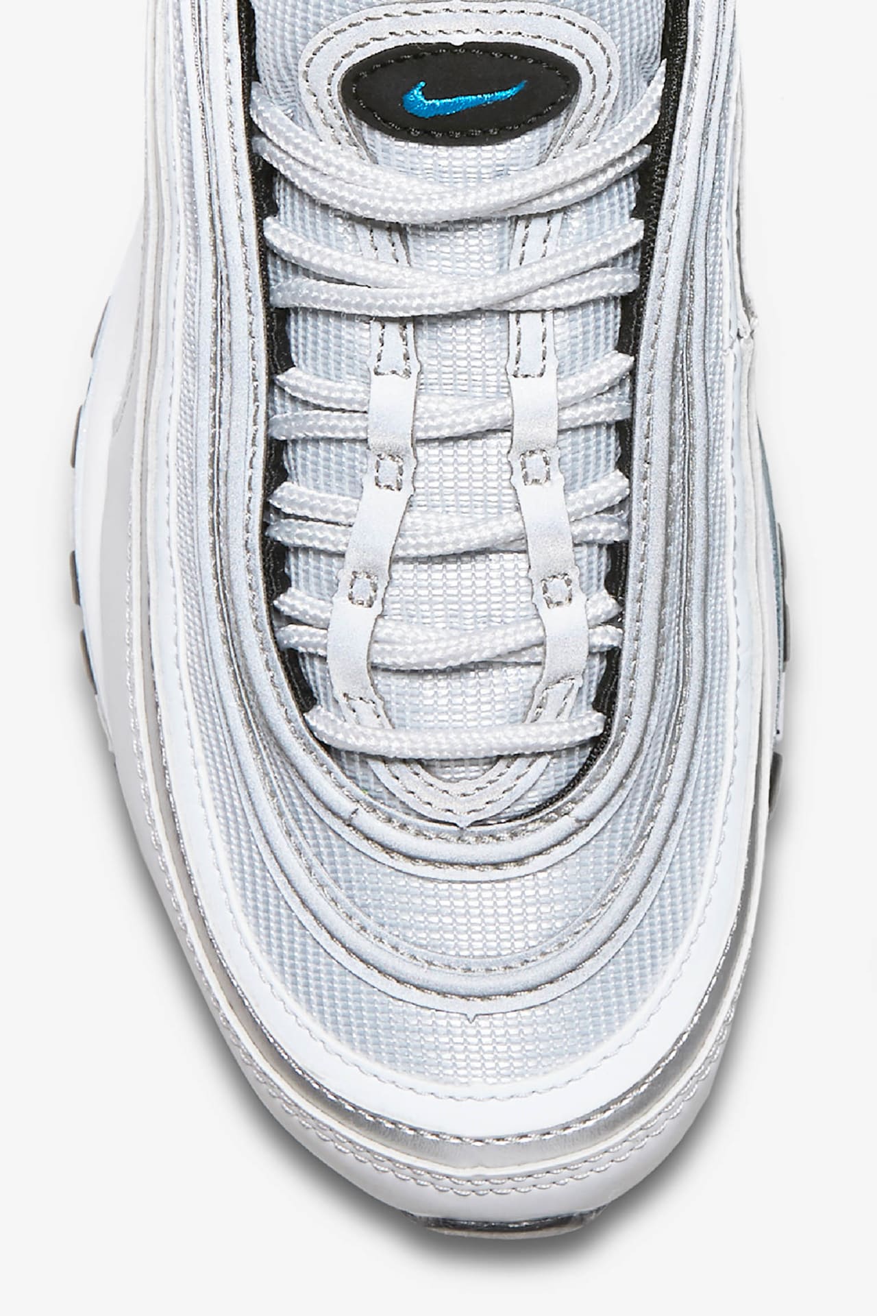 Women s Air Max 97 Pure Platinum Metallic Silver Marina Blue Release Date. Nike SNKRS