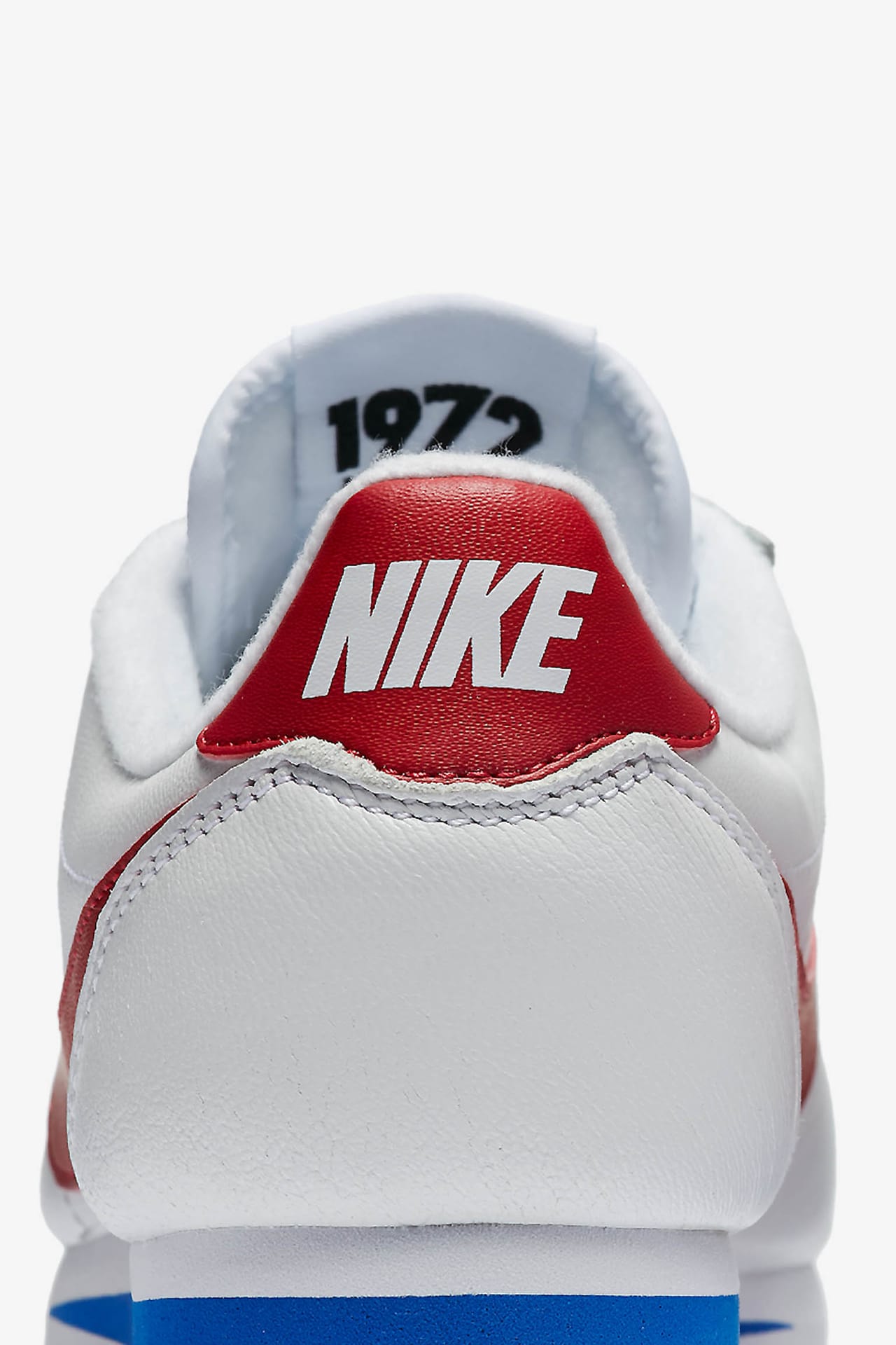Women s Nike Classic Cortez Premium White Varsity Royal Varsity Red Release Date. Nike SNKRS