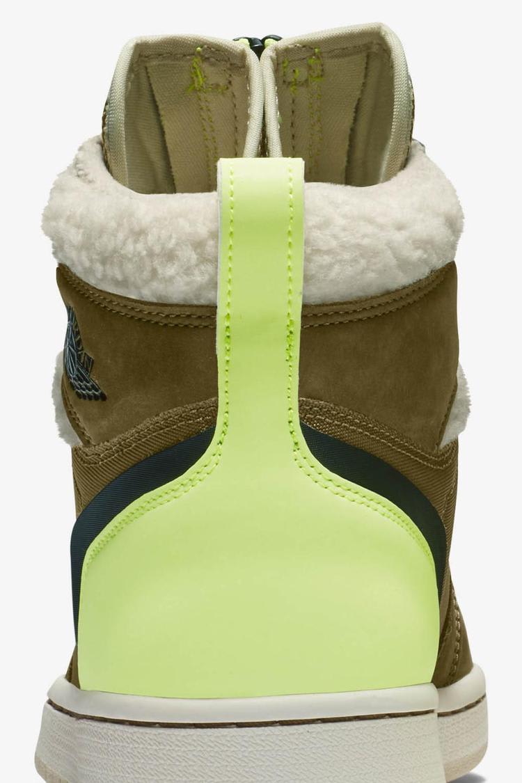 Women's Air Jordan 1 High Zip 'Olive Flak & Volt Glow & Beach' Release Date