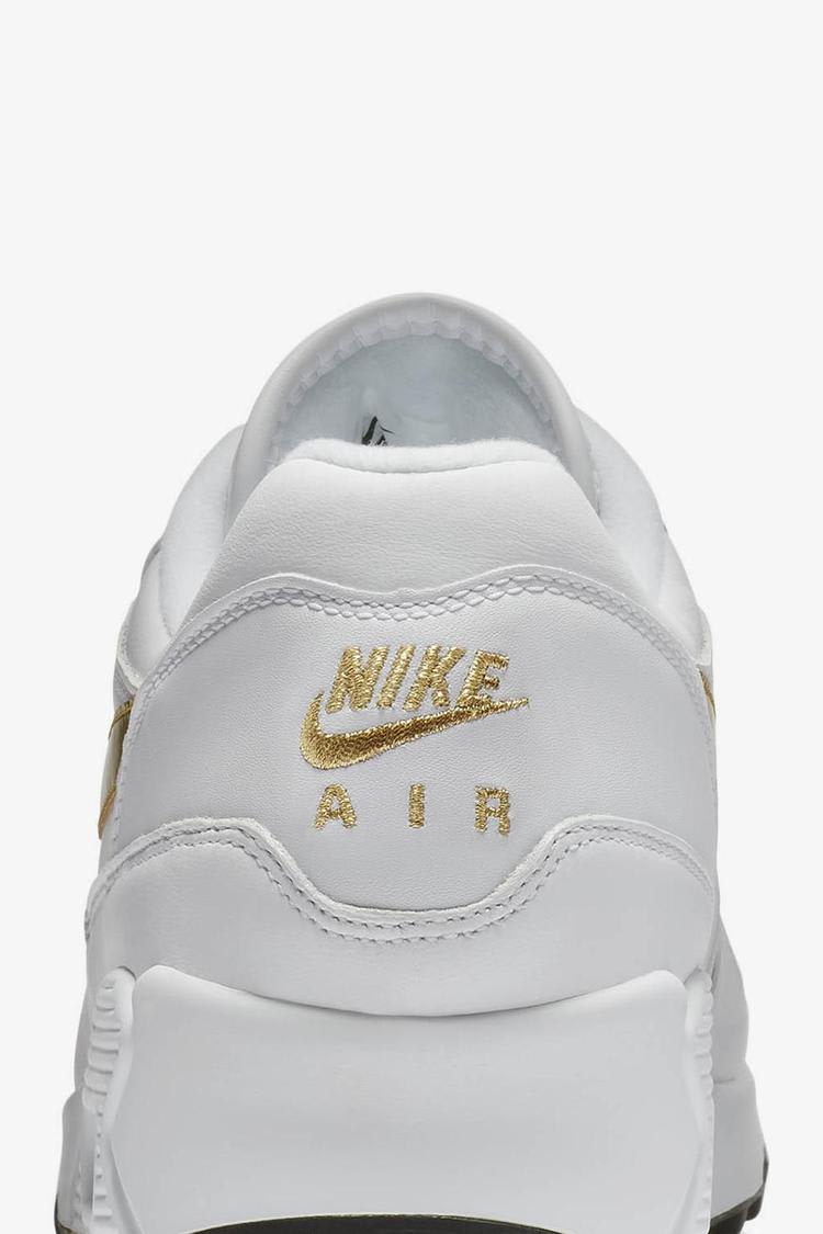 Nike air max white and gold on sale