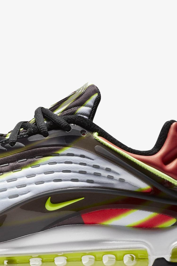 Nike Air Max Deluxe Black Habanero Red White Volt Release Date. Nike SNKRS