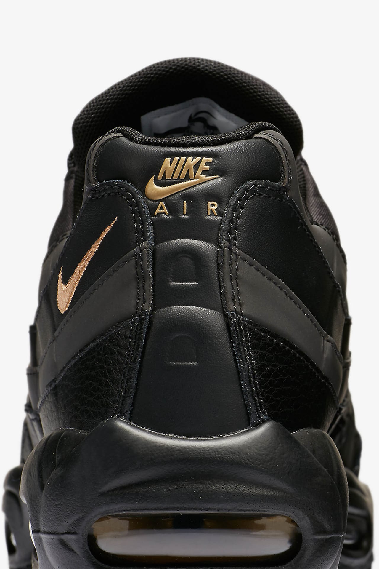 Nike 95 gold and black best sale