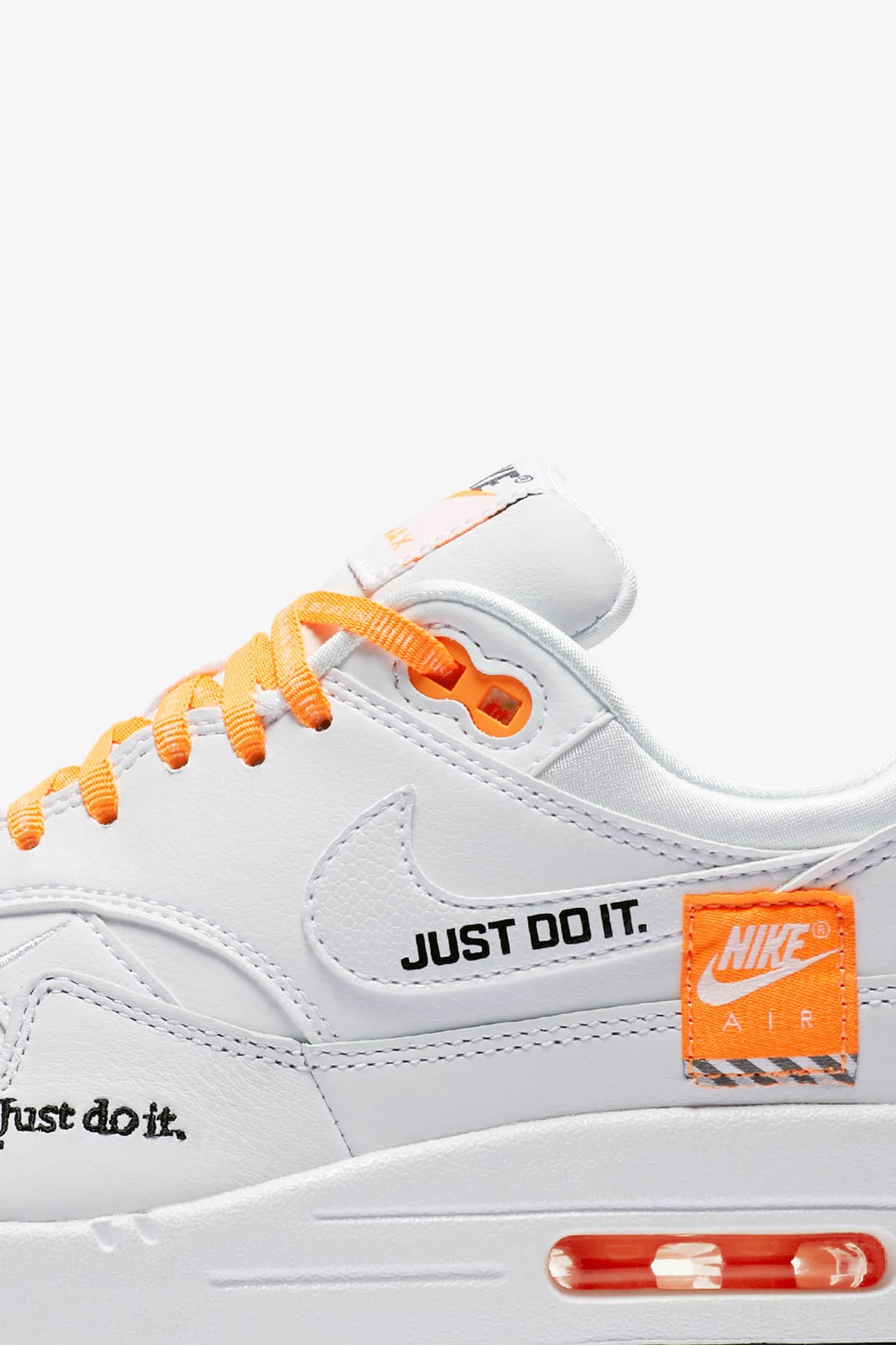 Nike Air Max 1 Just Do It Collection White Total Orange Erscheinungsdatum. Nike SNKRS