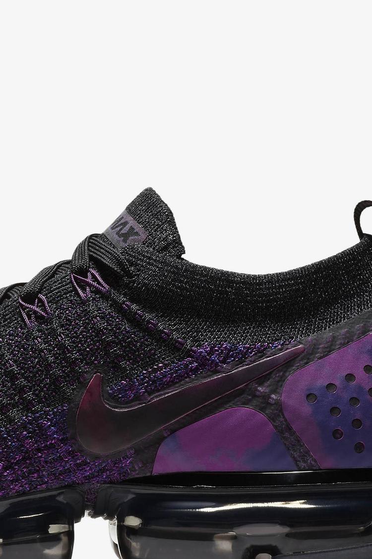 Nike Air Vapormax Flyknit 2 Black Vivid Purple Night Purple Release Date. Nike SNKRS