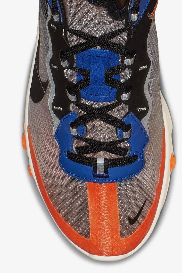 Nike React Element 87 'Total Orange & Black & Thunder Blue' Release Date