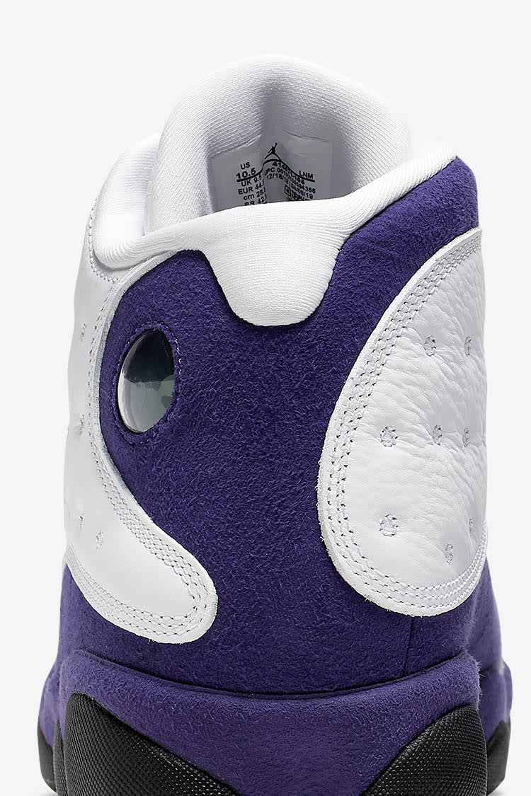 Jordan 13 white and purple hotsell