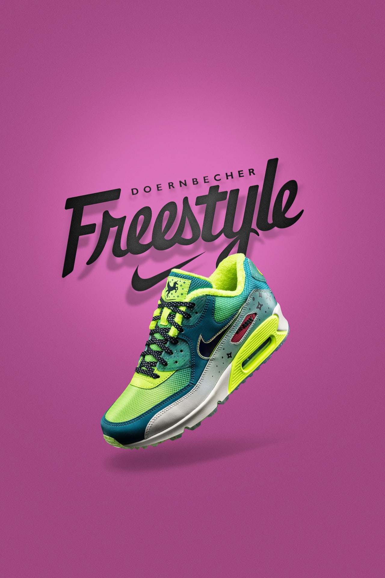 Women's Nike Air Max 90 Premium Doernbecher 'Green & Volt'