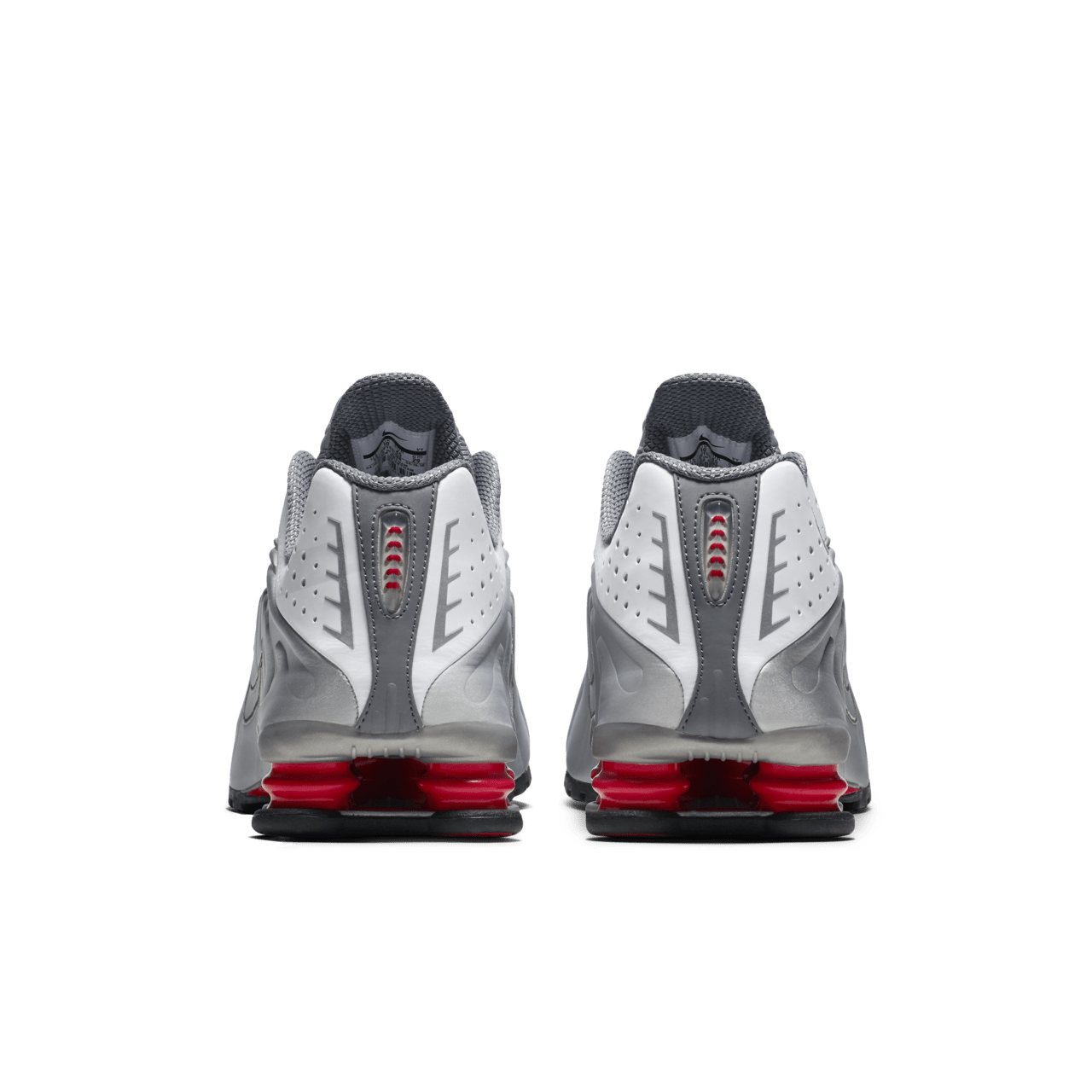 Nike shox grey and red best sale