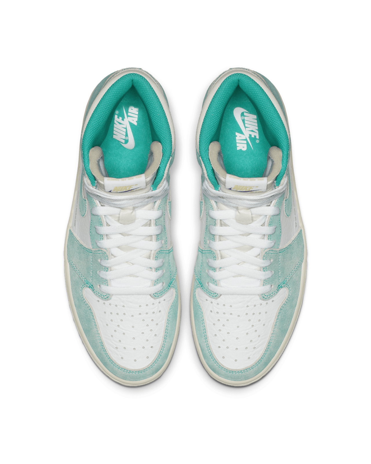 NIKE 1 Turbo Green and White and Light Smoke Grey 555088 311 AJ1 Nike SNKRS