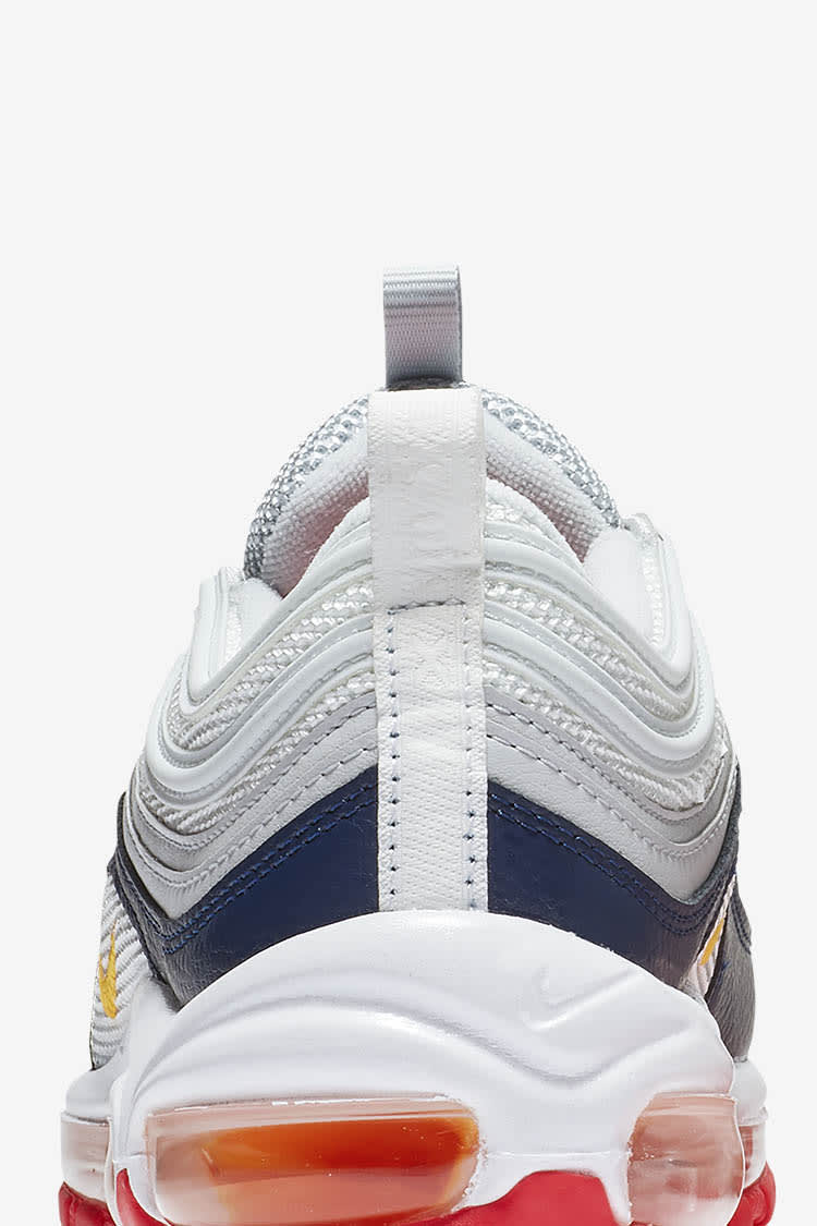 Womens Air Max 97 'Pure Platinum & Midnight Navy & Laser Orange' Release Date