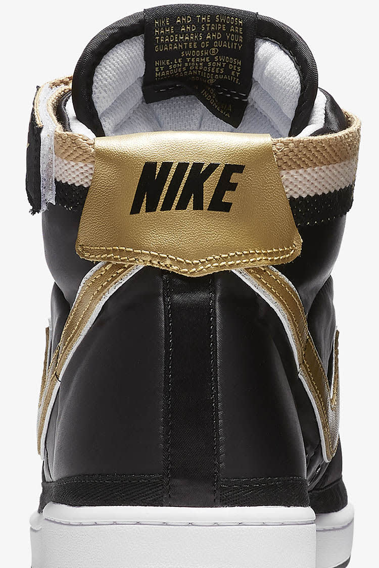 Nike Vandal High Supreme 'Black & Metallic Gold' Release Date