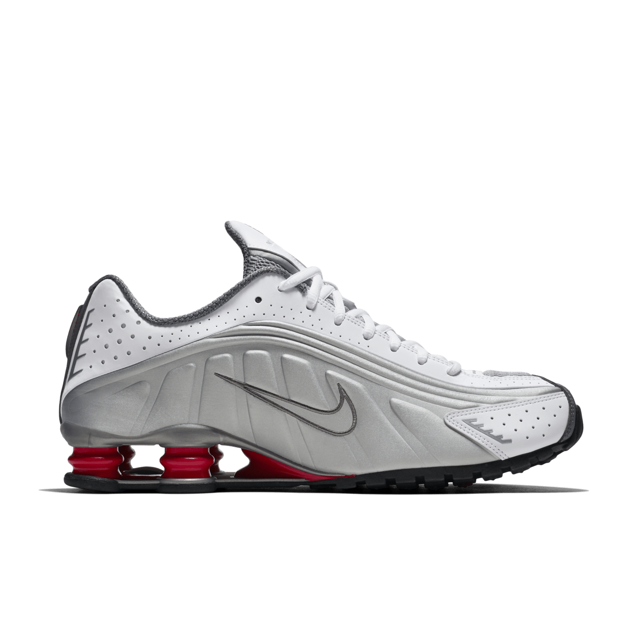 Nike Shox R4 White Comet Red Metallic Silver Release Date. Nike SNKRS