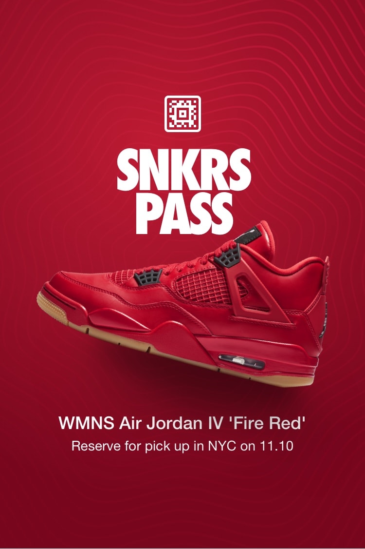 Women's Air Jordan 4 'Fire Red' SNKRS Pass New York