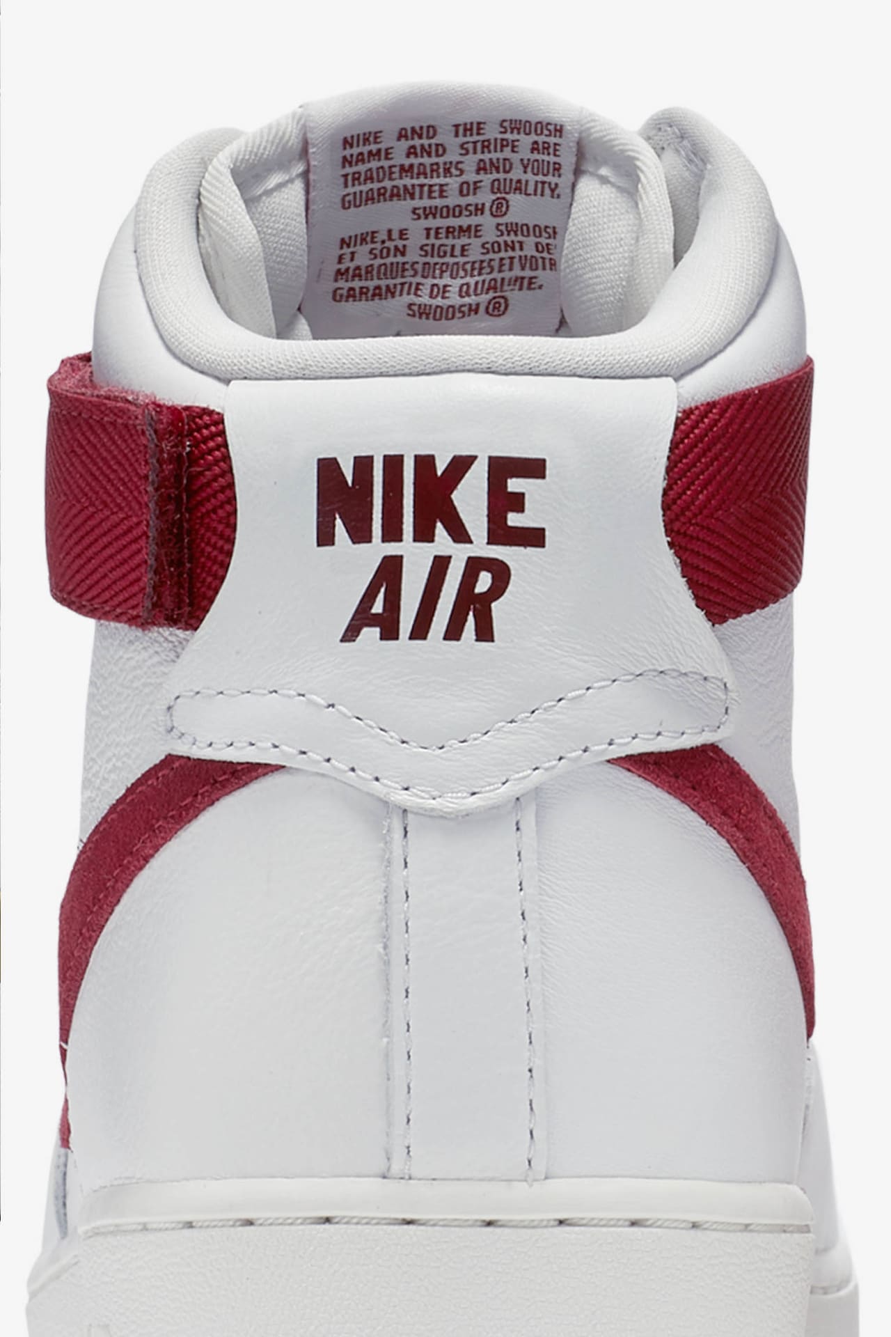 Nike air force 1 red and white high hotsell