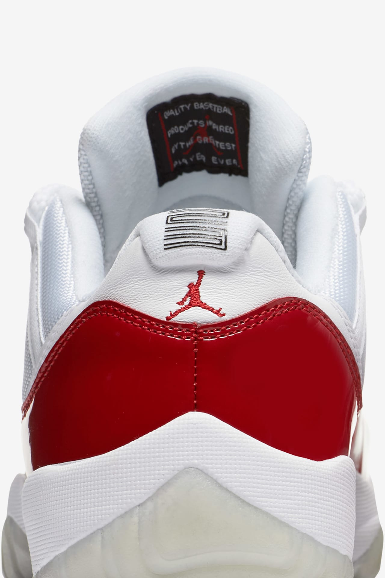 Jordan 11 retro low white red best sale