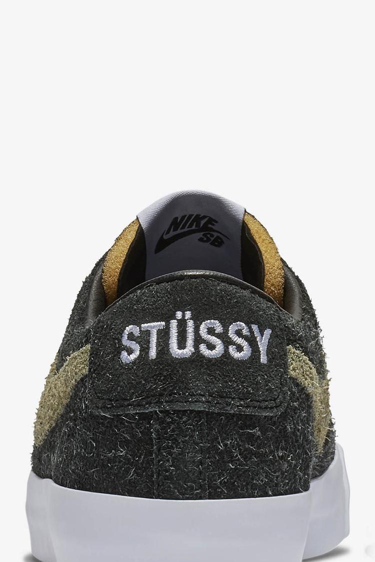 Nike SB Zoom Blazer Low Stussy x Terps Black Reflect Silver Release Date. Nike SNKRS