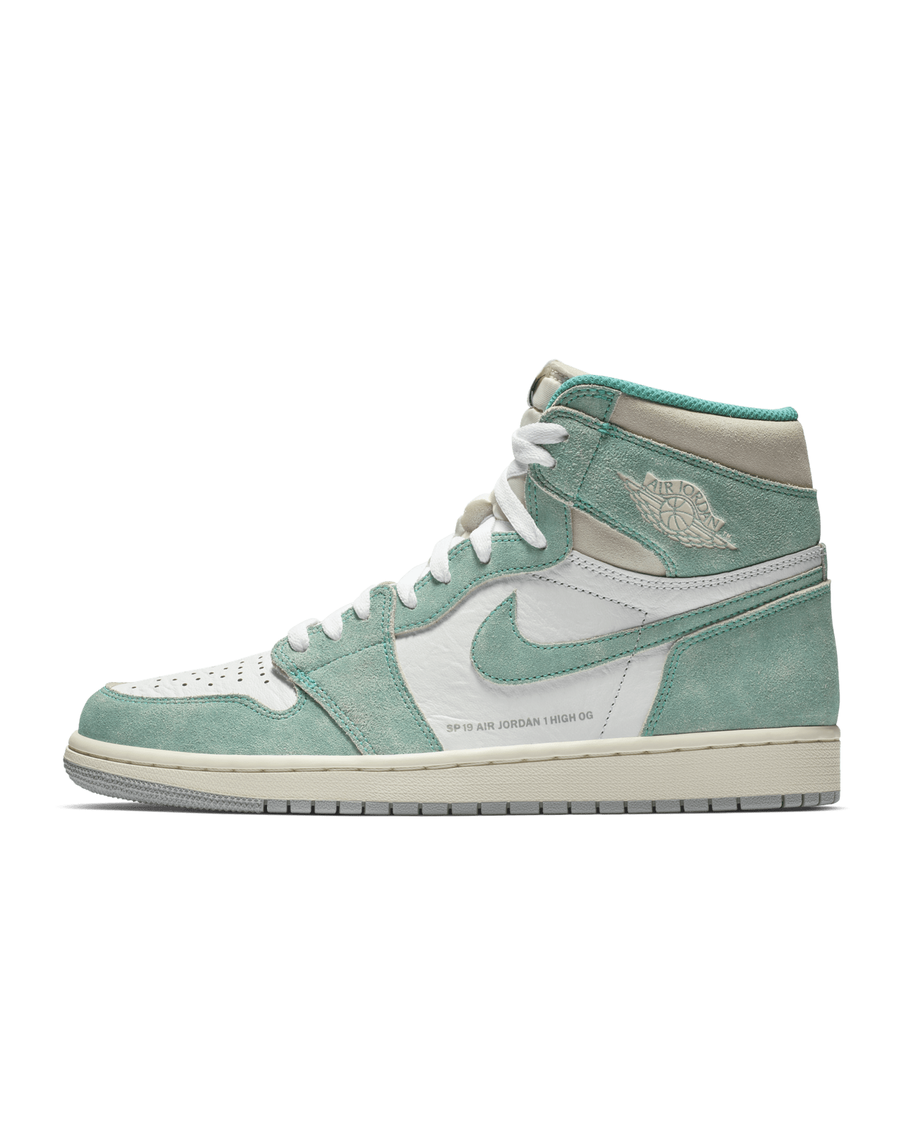 NIKE 1 Turbo Green and White and Light Smoke Grey 555088 311 AJ1 Nike SNKRS