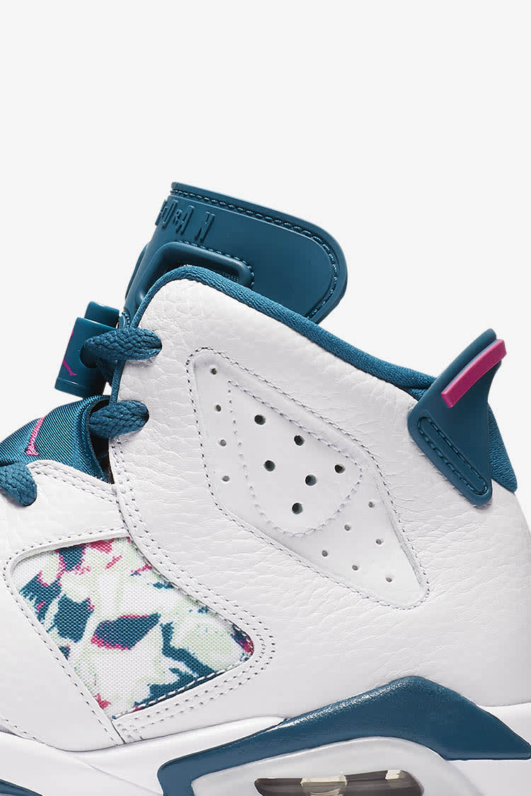 Big Kids' Air Jordan 6 'White & Green Abyss & Laser Fuchsia' Release Date