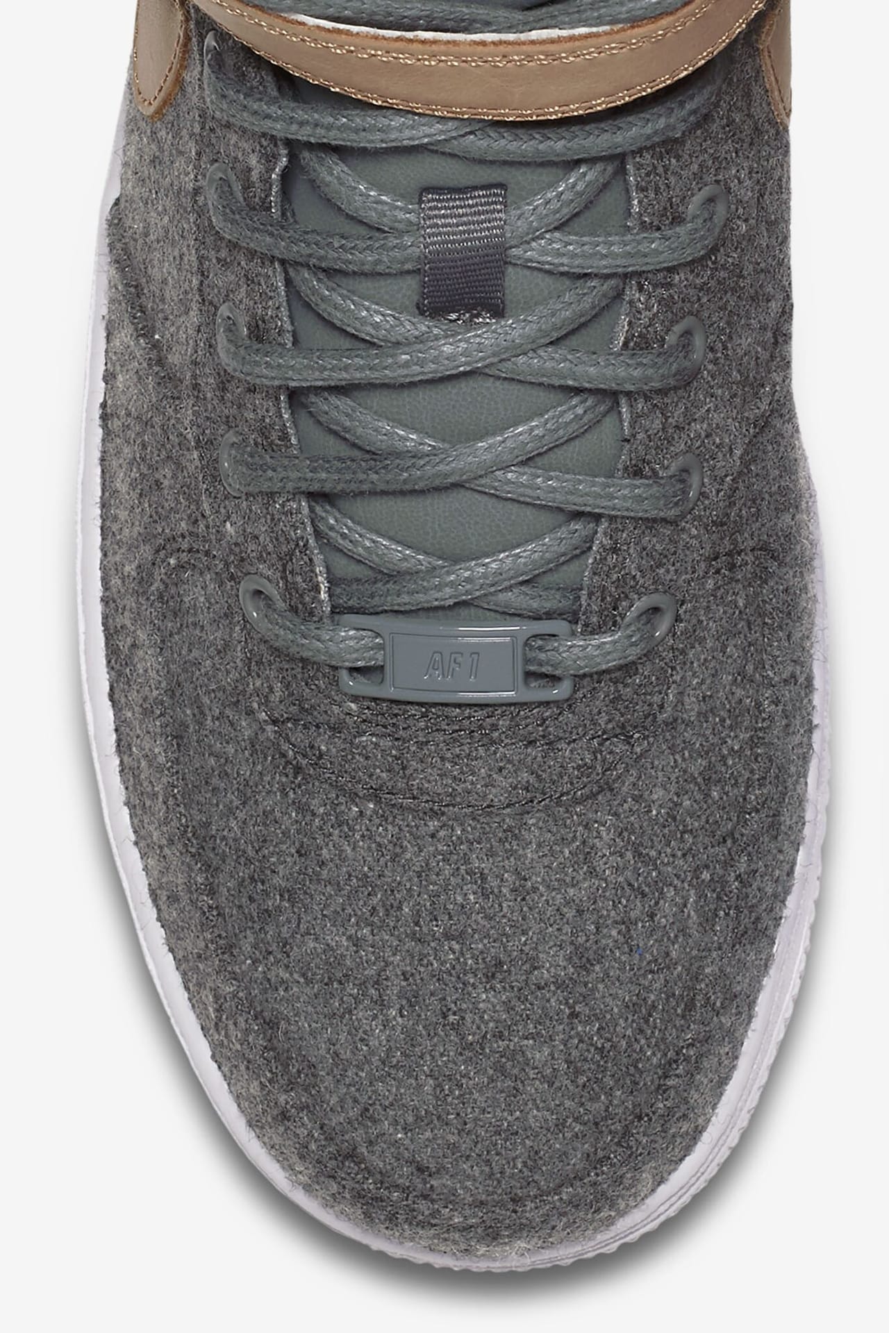 Womens Nike Air Force 1 Mid Leather ‘Cool Grey & Vachetta Tan'.