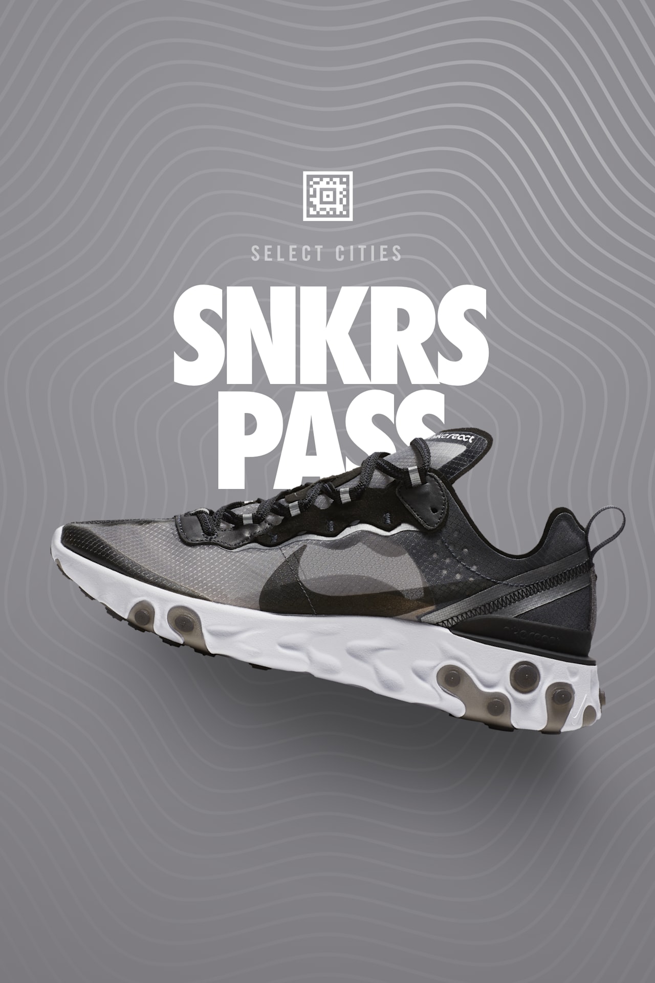 Nike React Element 87 SNKRS Pass Select Cities