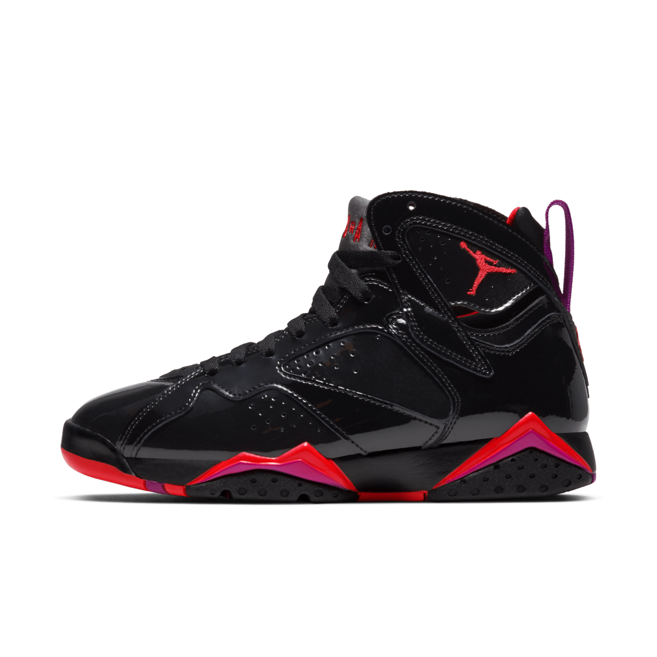 Red and black jordan 7 on sale