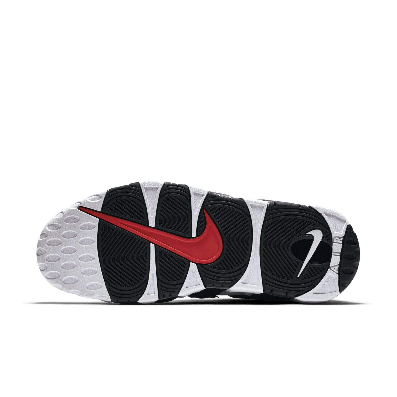 Nike air more uptempo white black & university red online