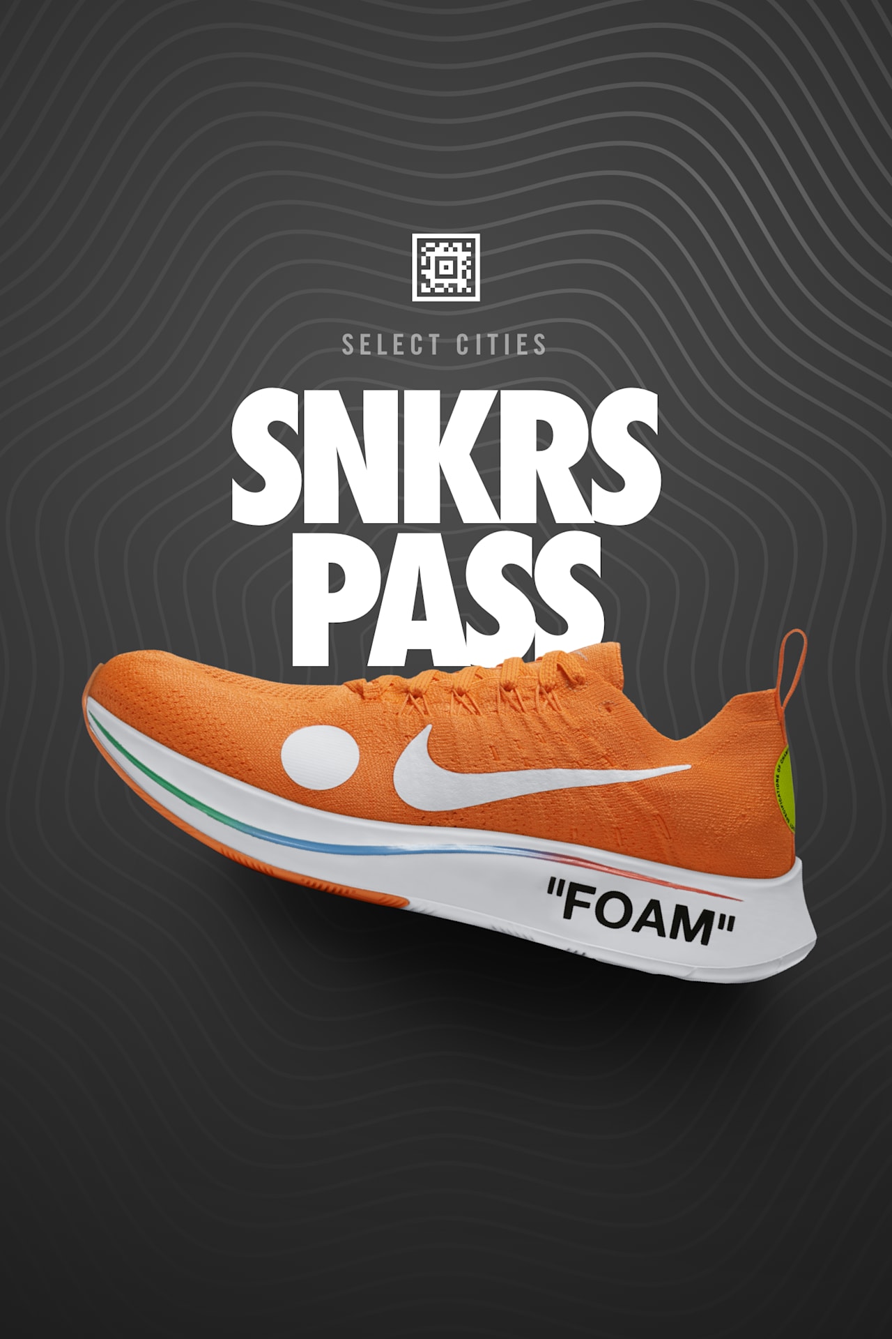 Nike Zoom Fly Mercurial Flyknit Off-White 'Total Orange' SNKRS PASS Select Cities