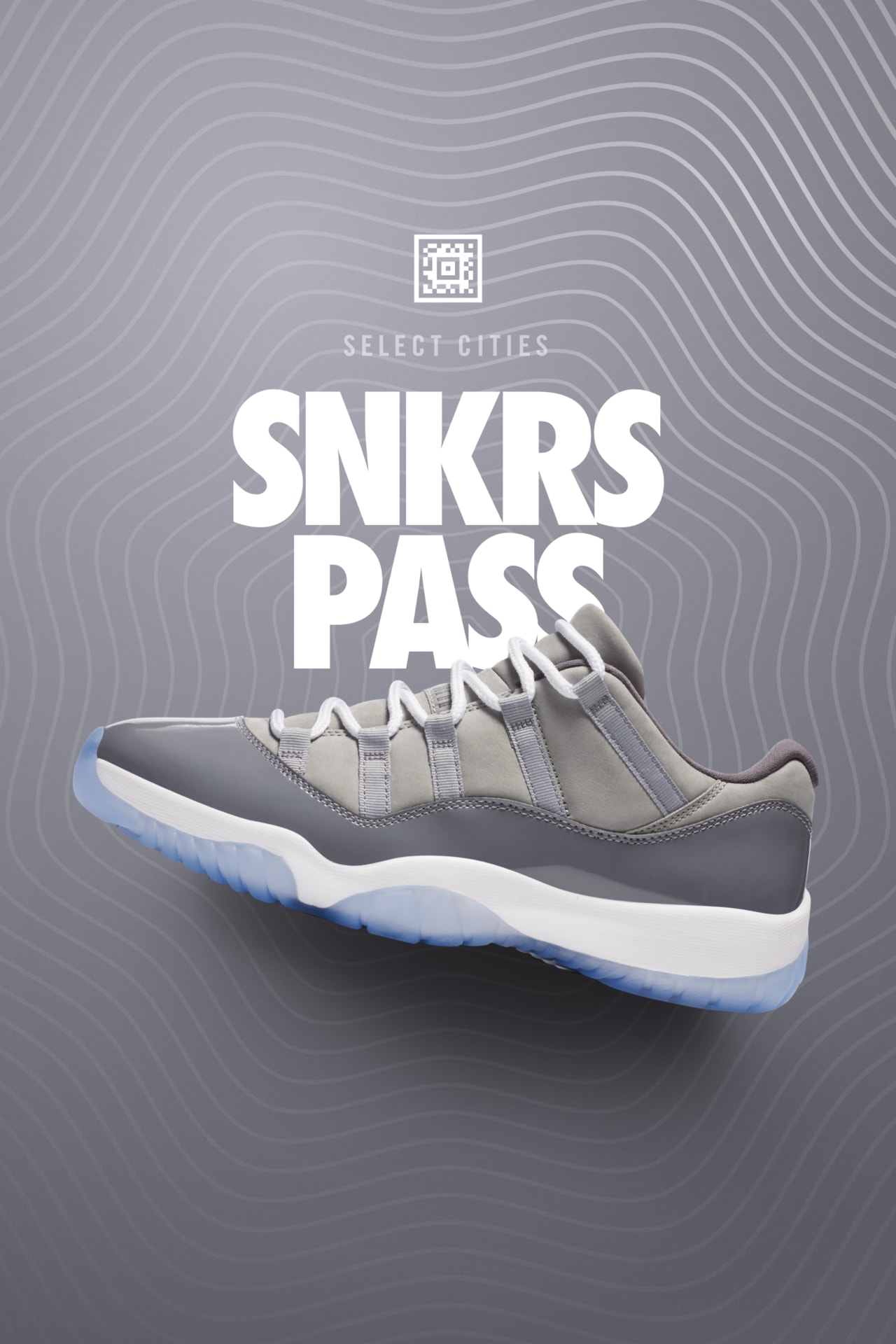 Air Jordan 11 Low Cool Grey SNKRS Pass Select Cities Nike SNKRS