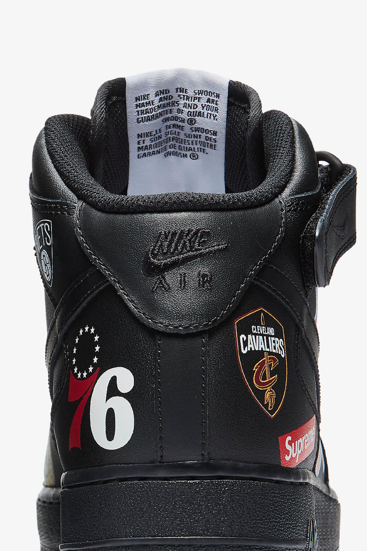 Nike Air Force 1 Mid Supreme NBA 'Black' Release Date. Nike SNKRS