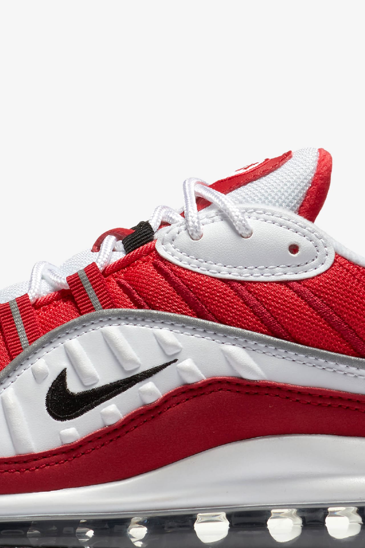 Nike air max 98 white gym red best sale