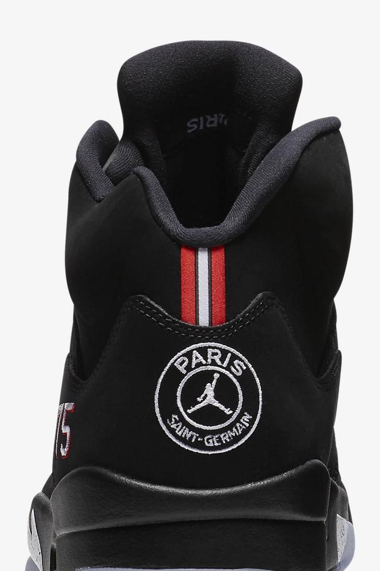 Air Jordan 5 PSG ' Black & Challenge Red' Release Date