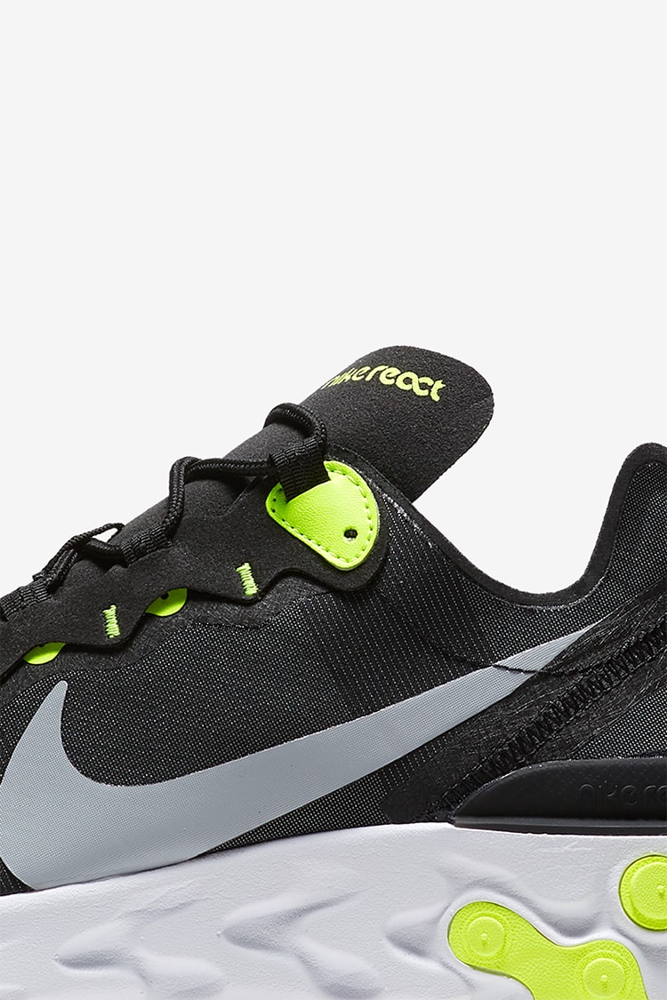 Nike React Element 55 'Black & Volt' Release Date