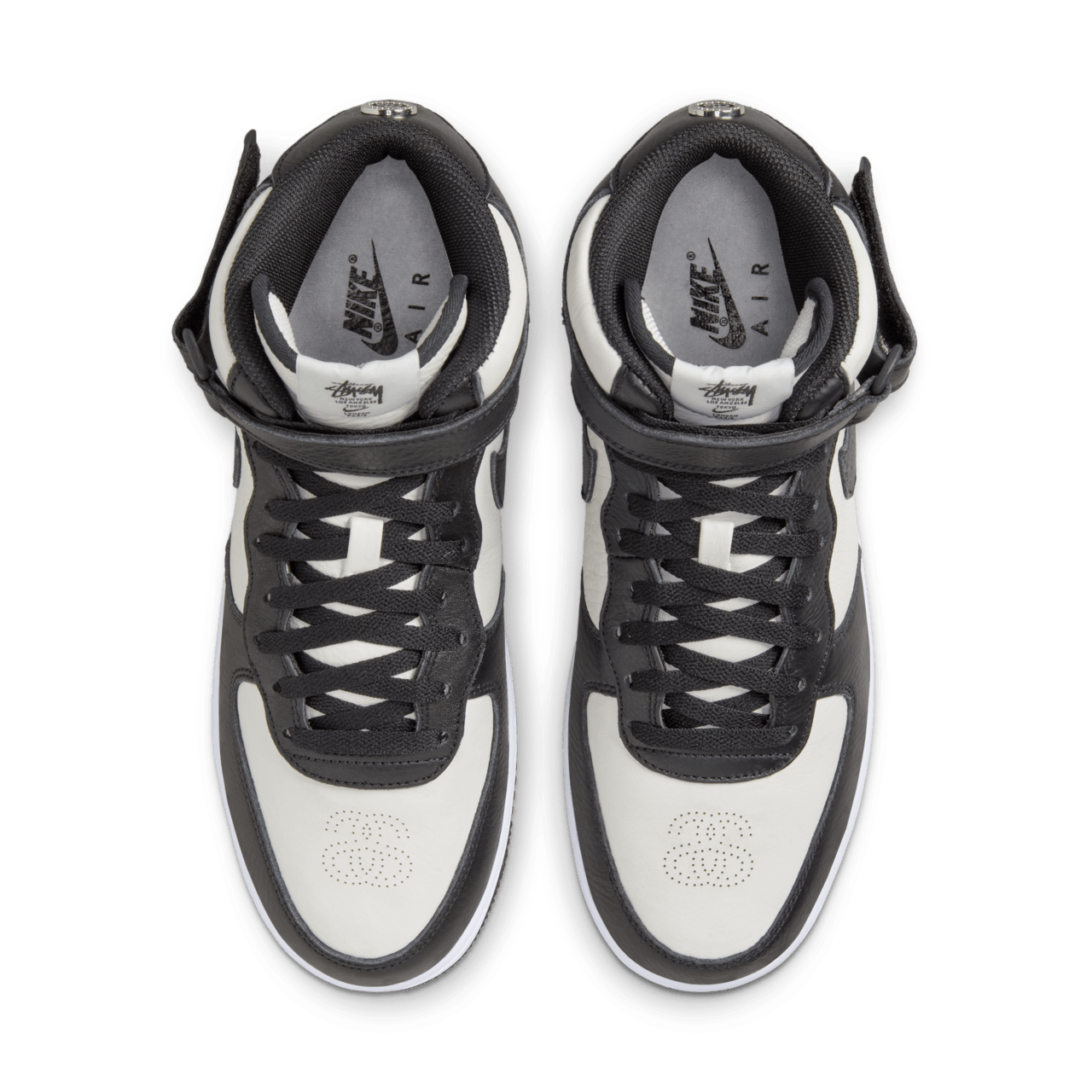 Air Force 1 Mid x Stüssy 'Black and Light Bone' (DJ7840-002) Release Date.  Nike SNKRS