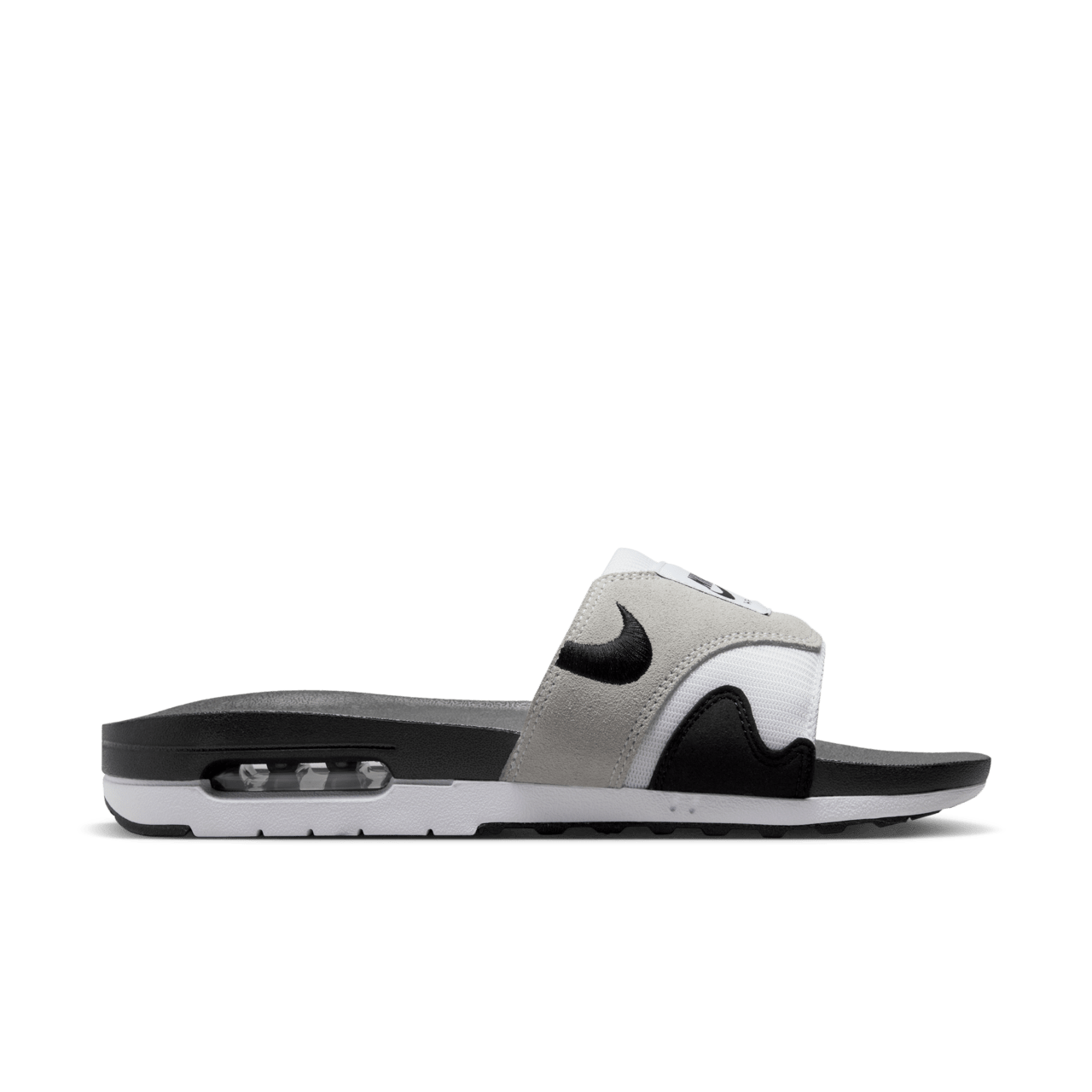 Air Max 1 Slides White and Black DH0295 102 Release Date. Nike SNKRS